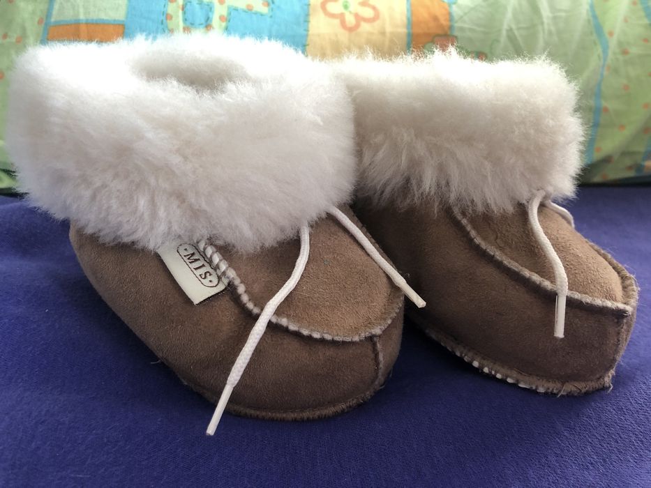 Пухкави пантофи естествена кожа, размер 20-22