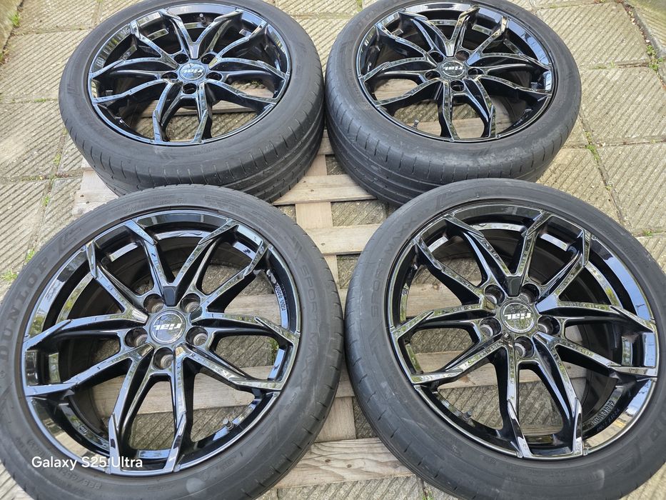 Лети джанти 17ки 5х108 Rial + летни гуми 225/45/17 Dunlop