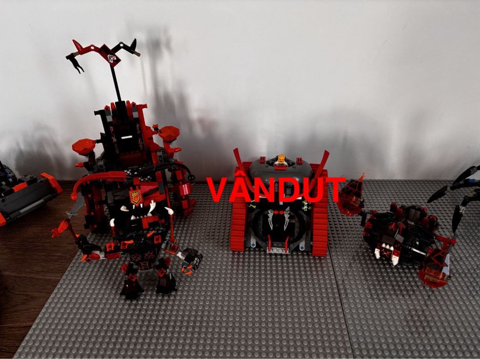 Lego batman, paianjen, ninjago, buldozer, camion cu barca