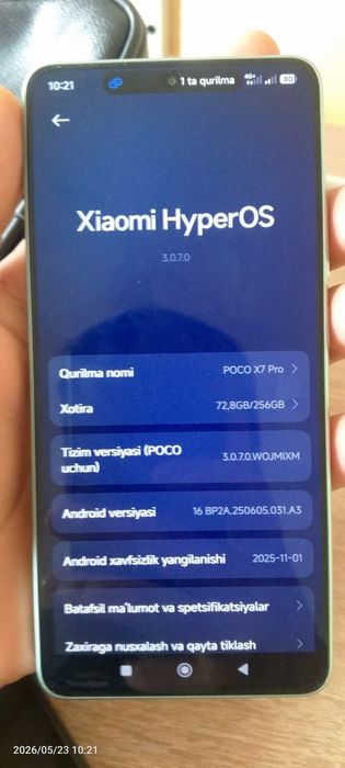 Poco x7 pro holati zoʻr