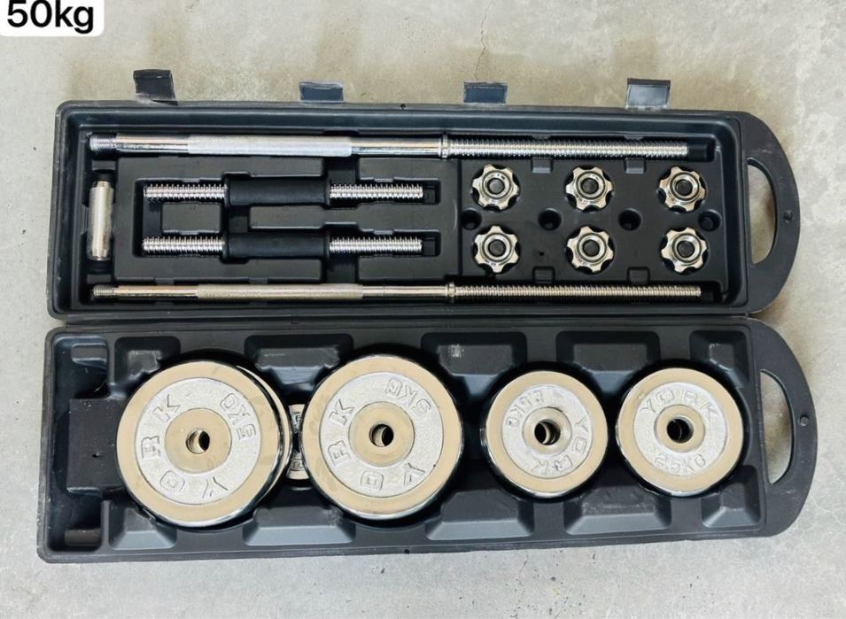 Гантел набор Штанга в кейсе 15/20/30/50/55 кг  все набор