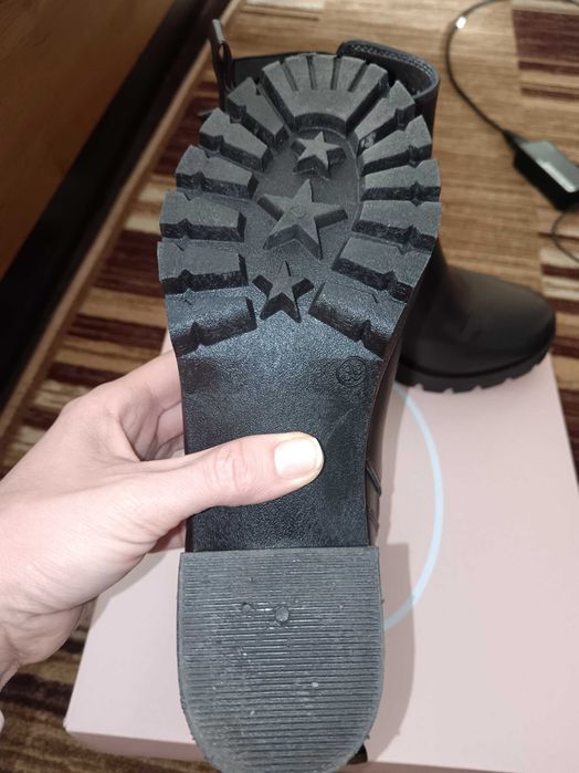 Дамски елегантни боти в кафяв цвтя