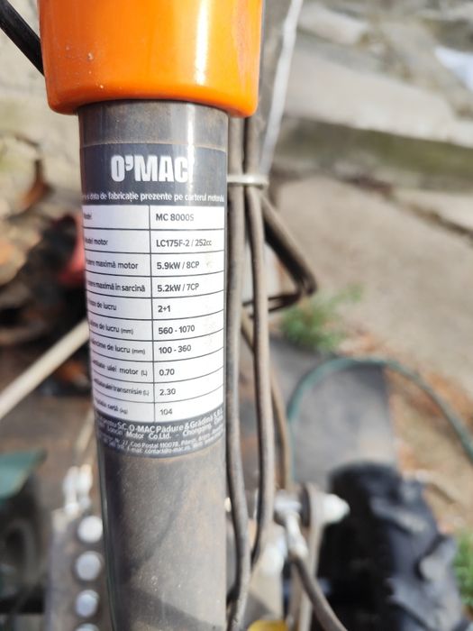 Motocultor O`MAC MC800S-8CP