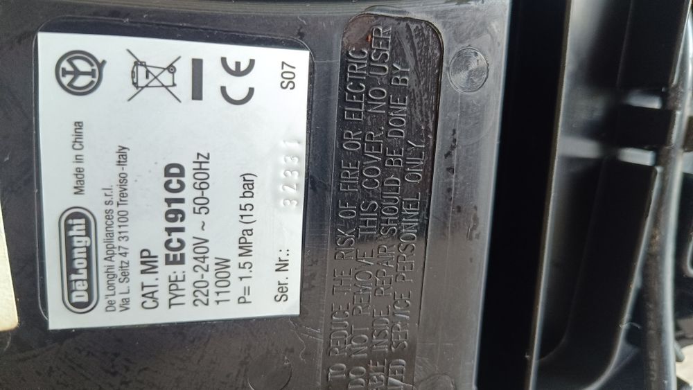 Expresor manual Delonghi ec191cd
