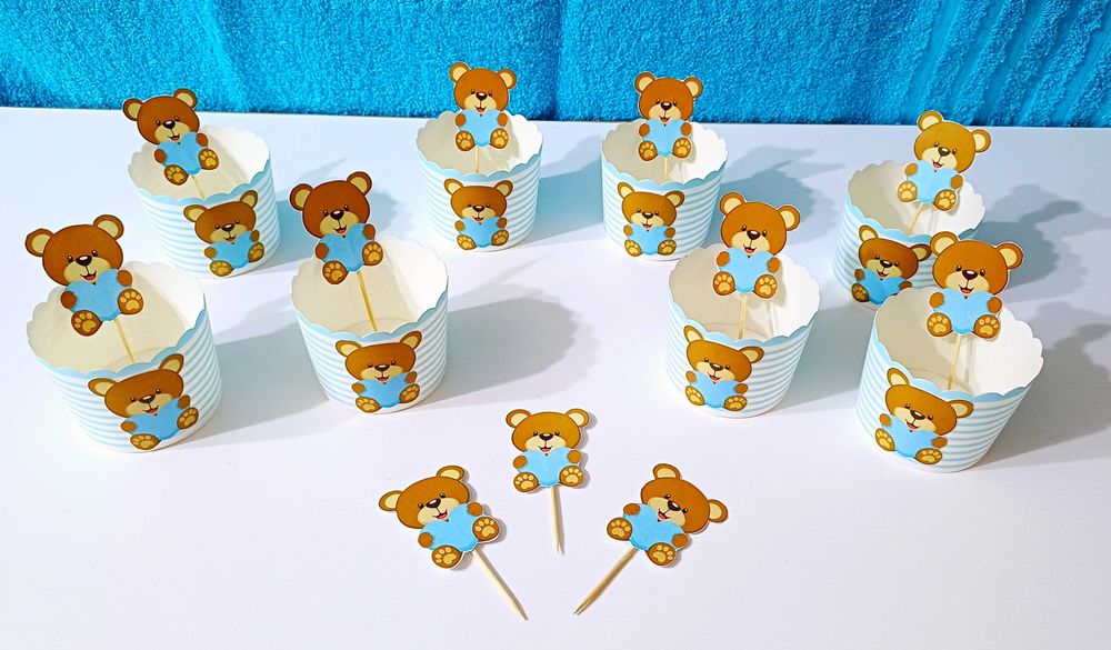 Форми и топери за мъфини,Банер Честит рожден ден,фолиеви балони цифри