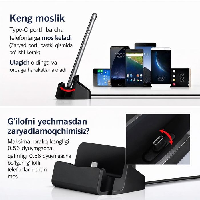 Type-C zaryad stantsia s25 ultra/s26 ultra