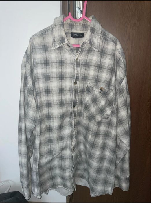 Camasa barbateasca vintage gri in carouri