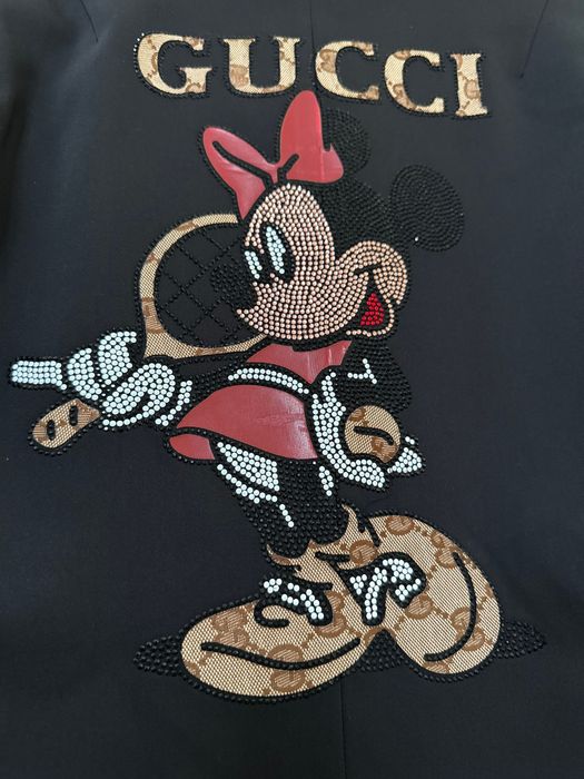 Gucci sacou dama negru Minnie Mouse logo marimea S blazer original