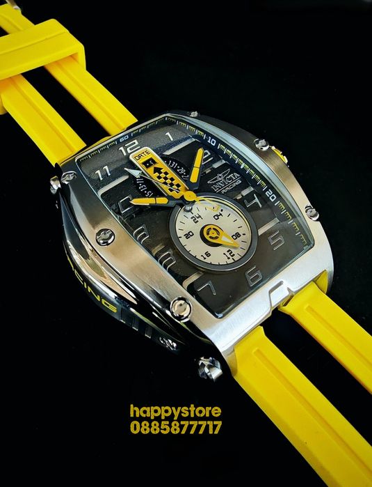 INVICTA Racing Monza Yellow steel 57mm, Инвикта нов ръчен часовник