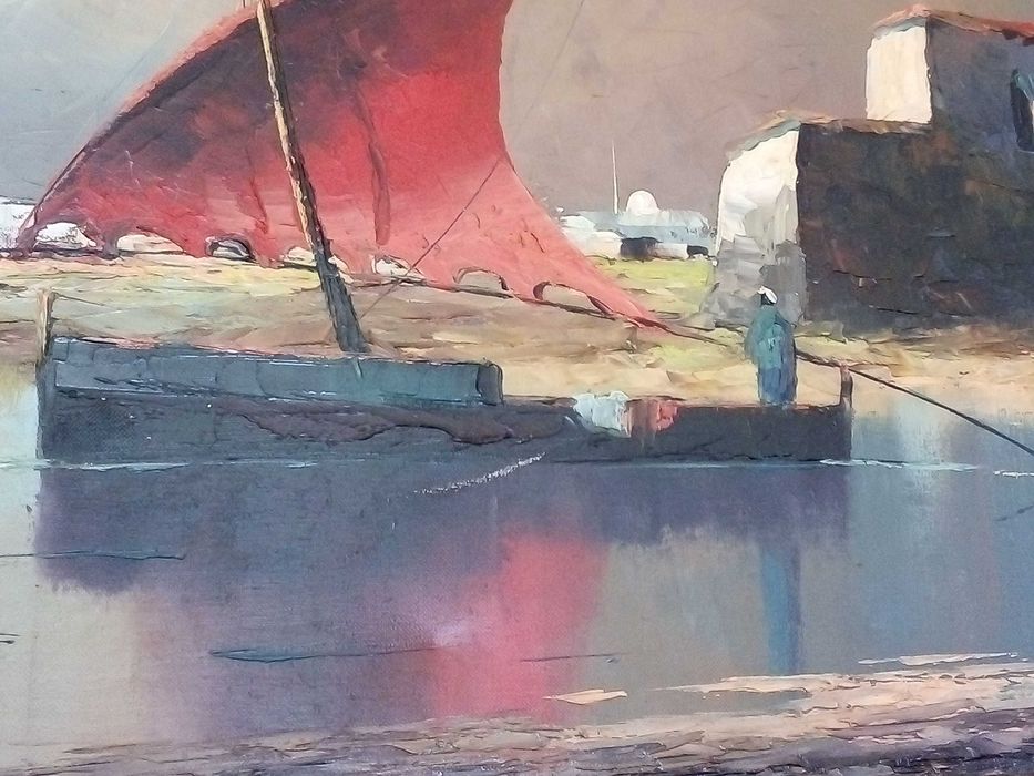 Стара картина масло на платно с рамка