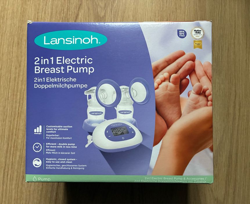 Vand pompa de sân electrică dublă Lansinoh – nouă, sigilata