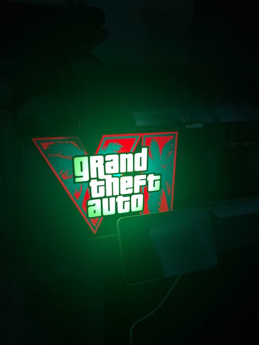 Lampa GTA 6 LED RGB cu telecomanda