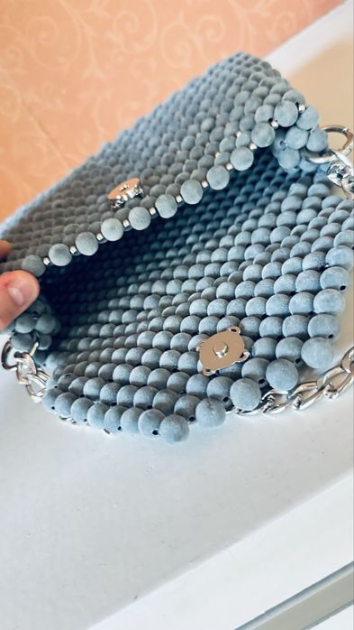 Сумочка/клатч из бархатных бусин