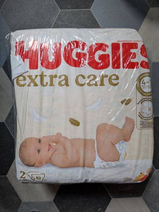Scutece Huggies Extra Care 2, 3-6 kg, 164 buc Sigilate