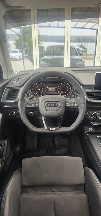 Volan Audi Teșit S-Line Audi A1 A3 A4 A5 A6 A7 A8 R8 Q3 Q5 Q7 TT Piele Nappa + Perforată, Padele și Airbag