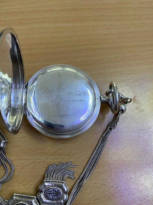 Ceas vechi de buzunar din argint IWC Schaffhausen cal. 57