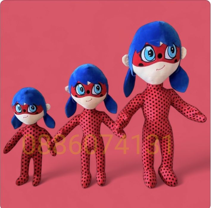 Голяма плюшена играчка Калинката и Черния Котарак