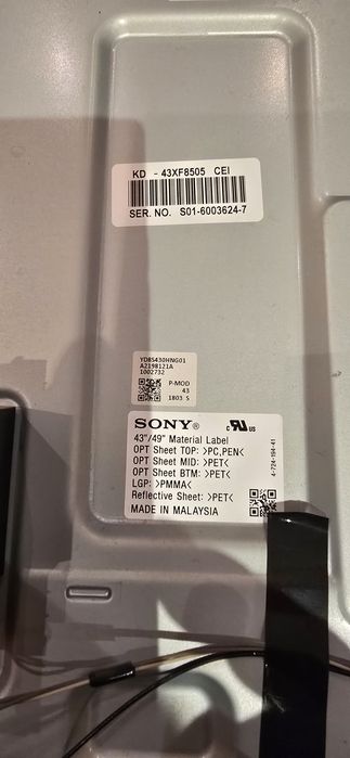 Телевизор Sony bravia 43 inch на части.