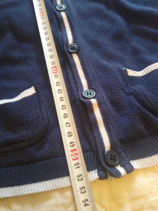 Cardigan bumbac 100% băieți 8-10 ani, pe bleumarin