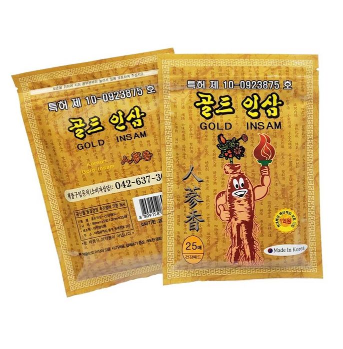 Корейский женьшень пластер Gold Insam для крепкого иммунитета.