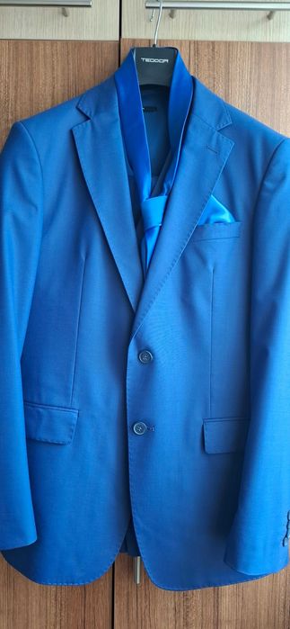 Син втален класически костюм ТЕОДОР