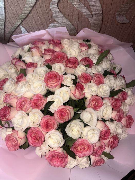 Букет из 101 роз, свежие