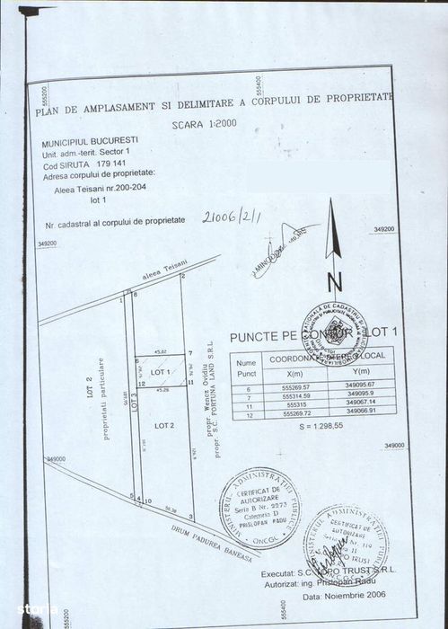inchiriere 1300mp teren Baneasa Teisani