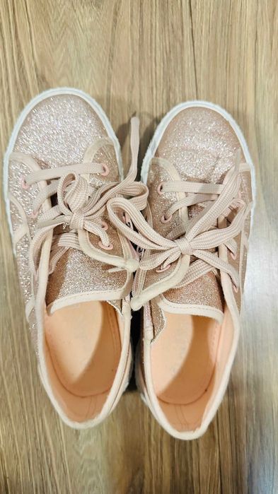 Tenisi Nelli Blu, fete, roz sidefat - mar. 34