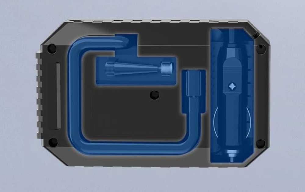 Kомпресор с манометър за помпене на гуми - 12V/ 60W/ 90 PSI