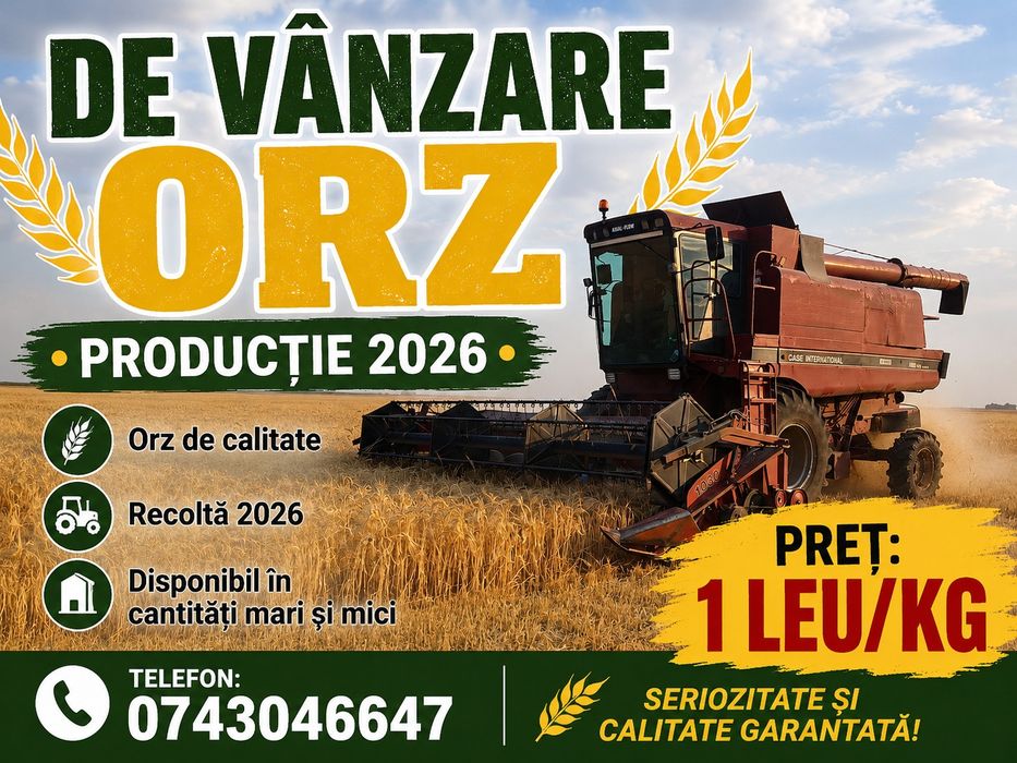 Vand orz recolta 2026