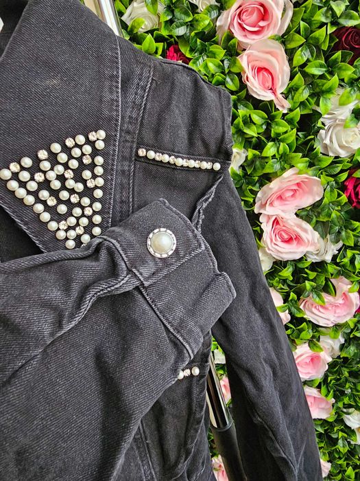 Черна рокля деним