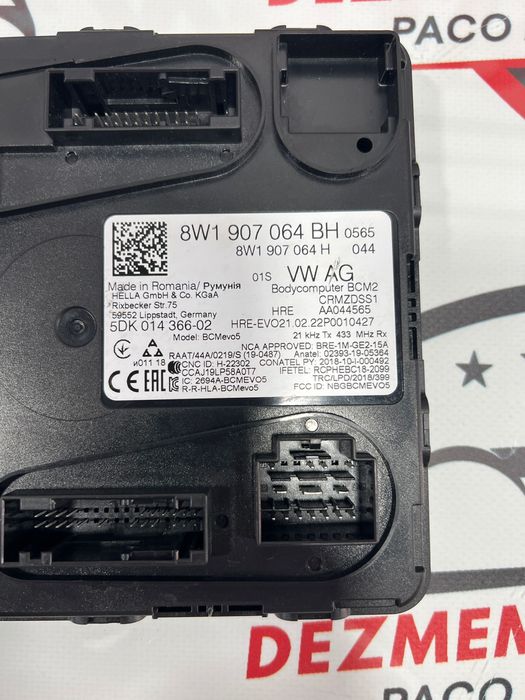 Modul BCM2 OEM Audi A4 B9 A5 F5 Q5 FY Q7 Q8 E Tron