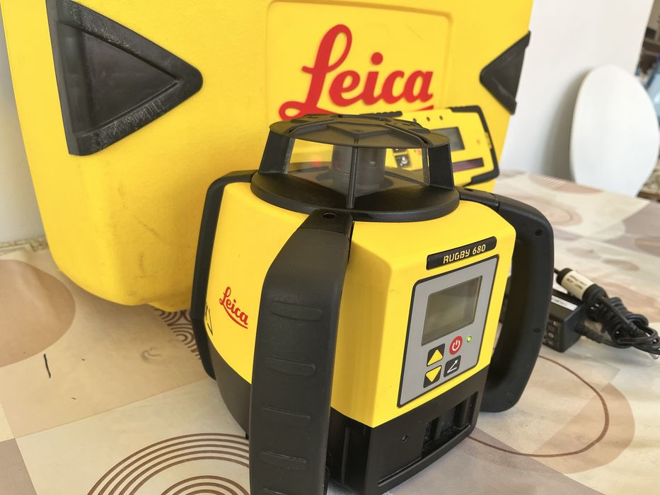 Leica Rugby 680 laser de exterior cu panta dubla cu receptor incarcator si geanta transport milwaukee hilti dewalt bosch trimit in tara cu verificare