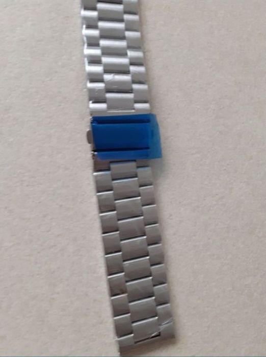 Curea ceas negru neagra gri metalica inox 24 24mm noua