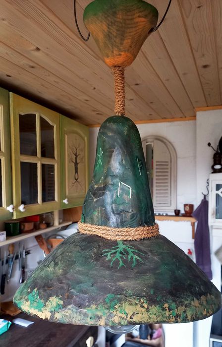 Ръчно изработена винтидж дизайнерска лампа "FANTASY WIZARDS HAT"