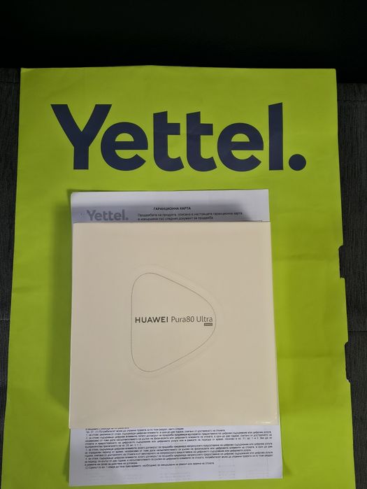 ЗАПЕЧАТАН 512GB Huawei Pura 80 Ultra Yettel Гаранция 2029 Black