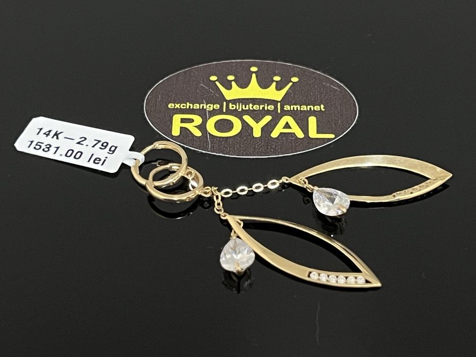 Bijuteria Royal CB : Cercei lungi aur 14k 2,79 grame