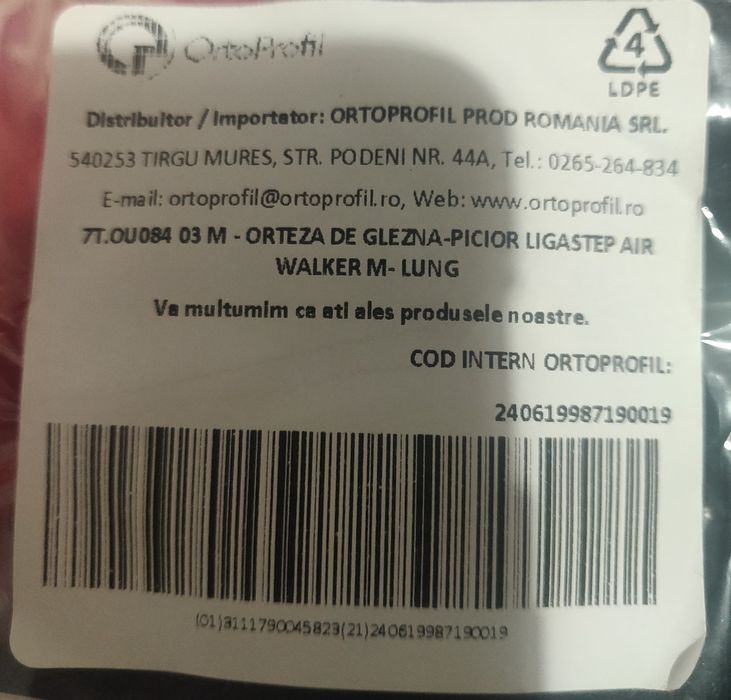Orteza de glezna dreapta