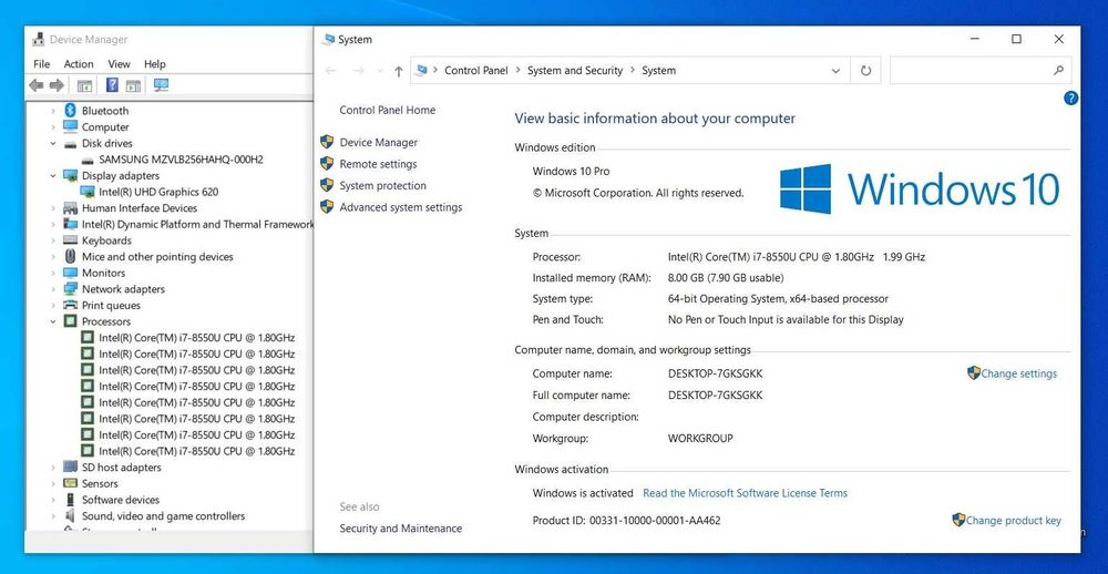 Mini PC CTL Chromebox I7 8550u, 8 DDR4, 256 GB SSD Nvme Win10