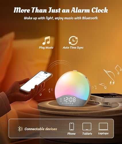ecozy смарт будилник със симулация на изгрев и Bluetooth
