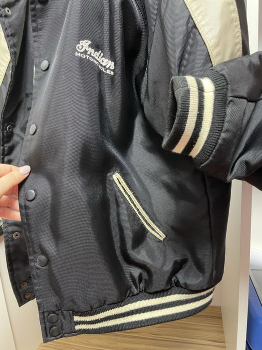 Мъжко яке моторджийско Polo от Германия, черно и бежово