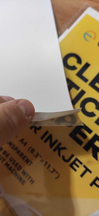 Прозрачна хартия за стикери А4