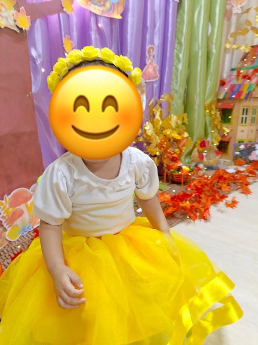 Желтая юбка для девочек