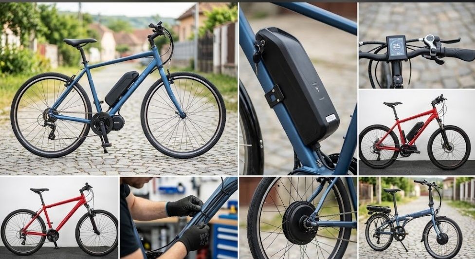 Transform Bicicleta Ta în Bicicletă Electrică (Motor + Baterie)