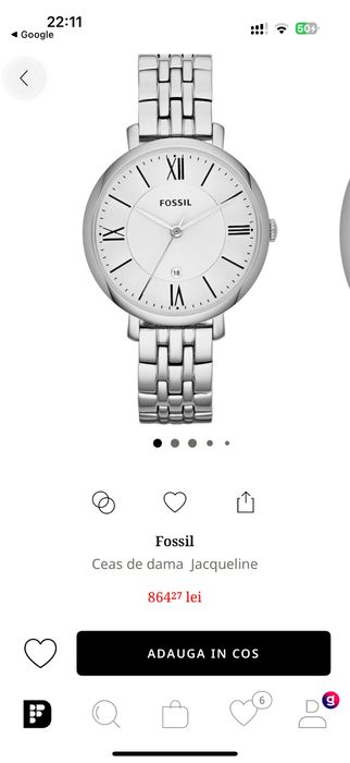 Ceas Fossil Jacqueline