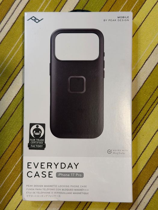 Husă telefon iPhone 17 Pro Peak Design Everyday Clarino negru