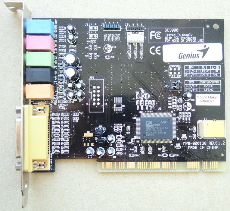 Genius SC3000 C-Media CMI8738/PCI-6ch-LX PCI Testat