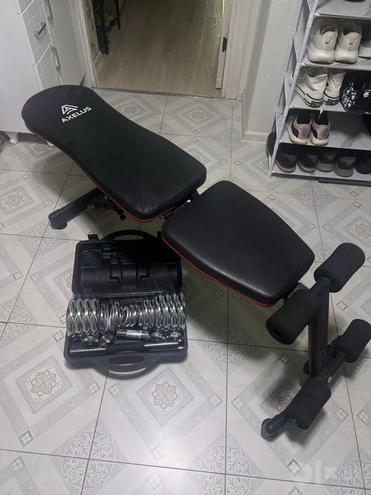 Продам скамью и гантели (30кг)