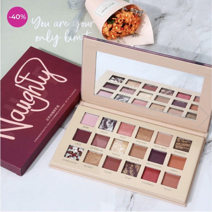 Paleta de farduri naughty nude si glitter