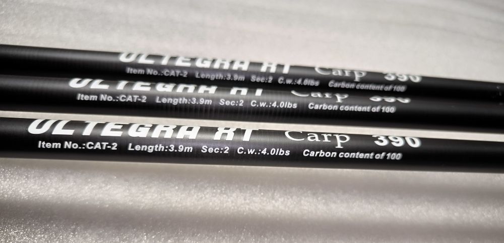 SET 3 Lansete ULTEGRA XT CARP 3.90m,2 tronsoane + 3 Mulinete GH 10000